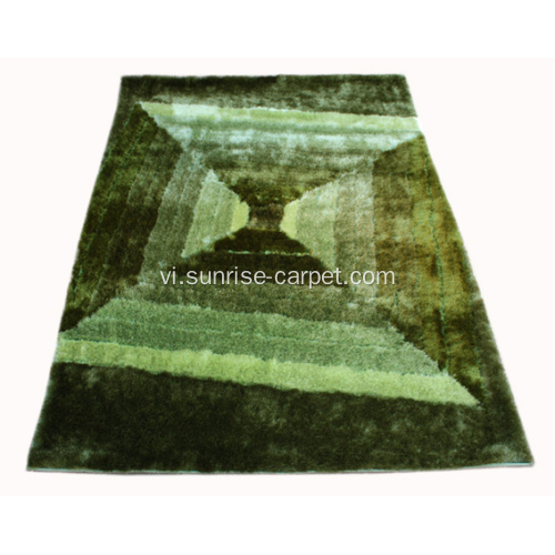 Polyester Blading lụa xù xì màu sắc thiết kế thảm